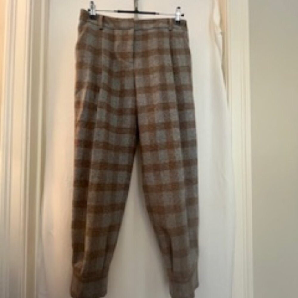 Plaid pants with Snaps- Size 8